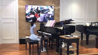 尊龙凯时特邀艺术家浙江音乐学院钢琴系丁阳博士Hybrid远程教育大师班+音乐会圆满成功